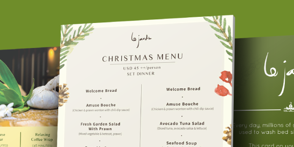 Le Jardin Menu